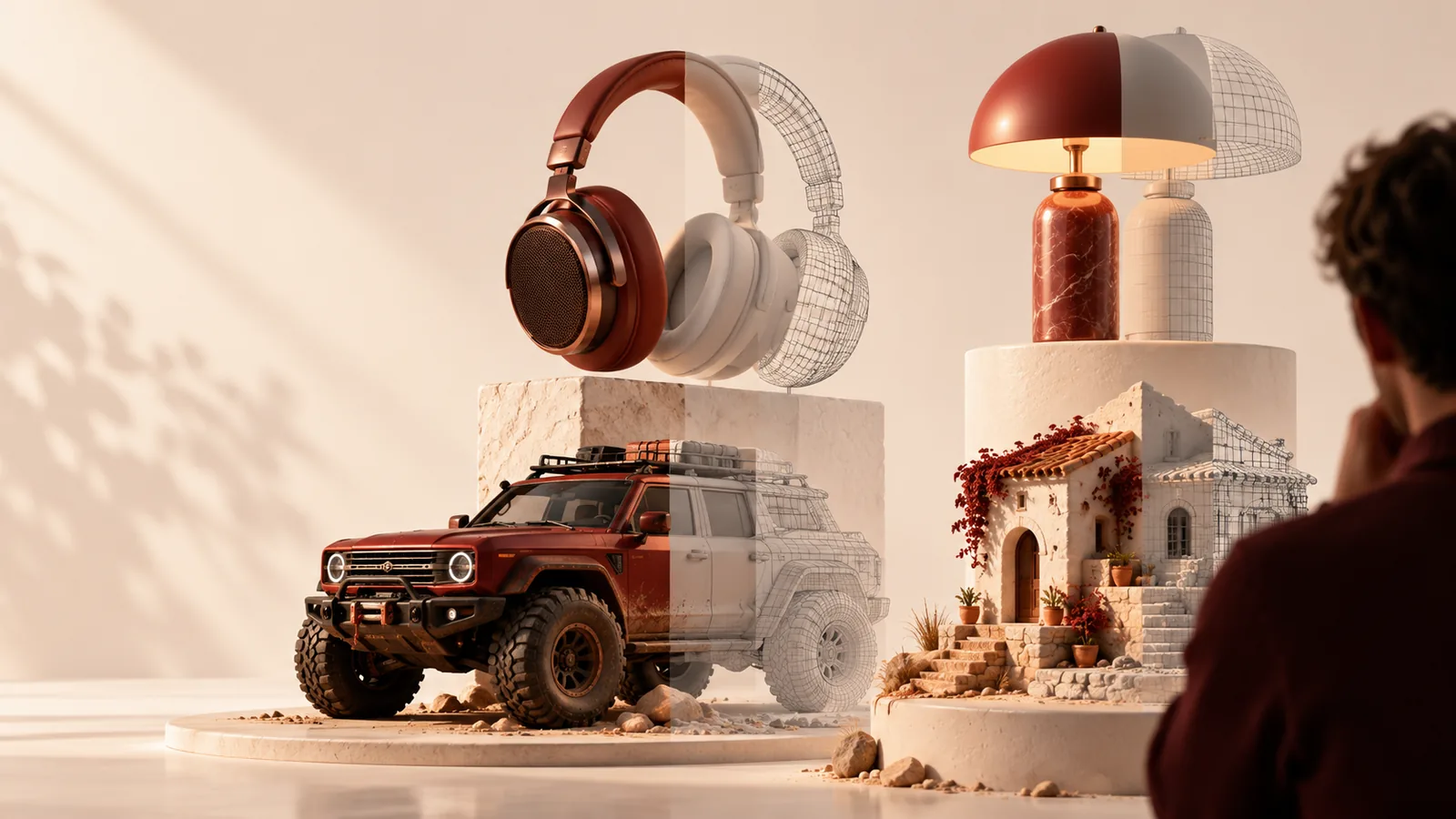 3D artwork illustrating the type of asset to evaluate when comparing tools